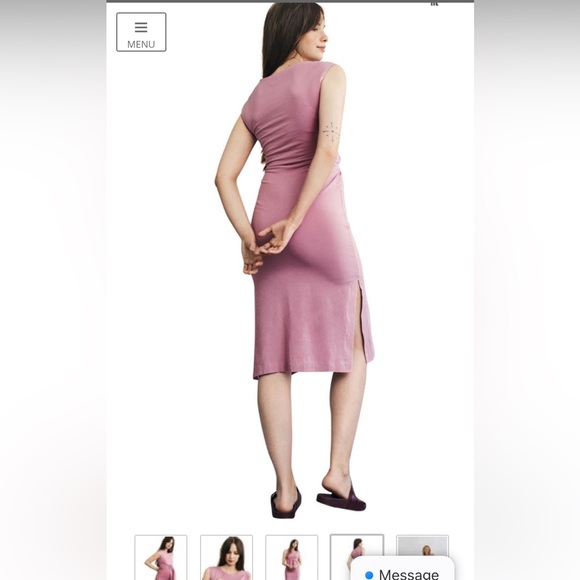 Boob Design Maternity Nursing Haley Dress Tea Rose Size Small - Picture 3 of 11